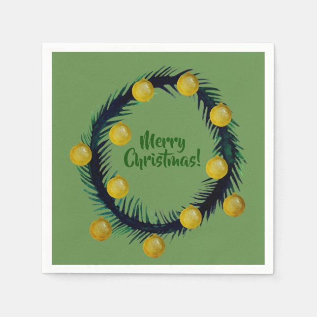 Serviette En Papier Joyeuses serviettes de Noël (Devant)