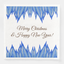 Joyeuses Vacances, Snowflakes, Icicles Papier Napk