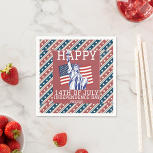 Serviette En Papier Joyeux 4 juillet fête de l'Indépendance