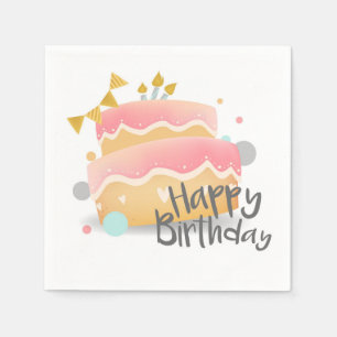 Serviette En Papier Joyeux anniversaire