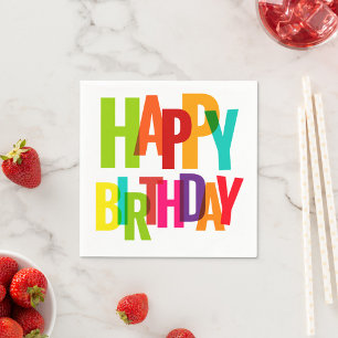 Serviette En Papier Joyeux anniversaire