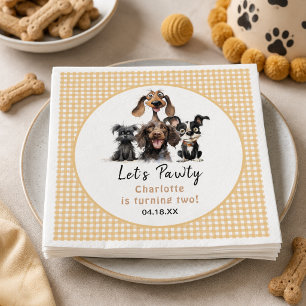 Serviette En Papier Joyeux Anniversaire Chien Let's Pawty