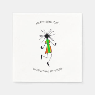 Serviette En Papier Joyeux Anniversaire, Danse Magnifique