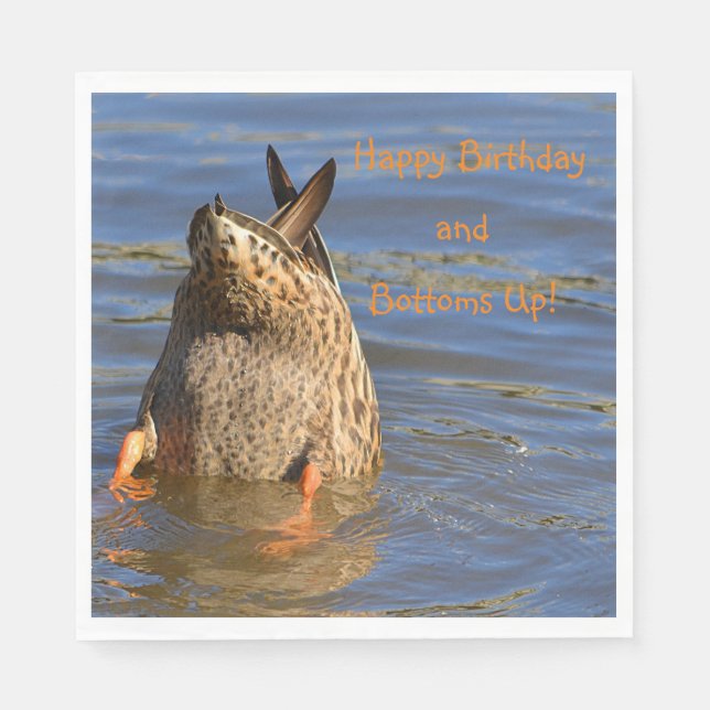 Serviette En Papier Joyeux anniversaire et bas (Devant)