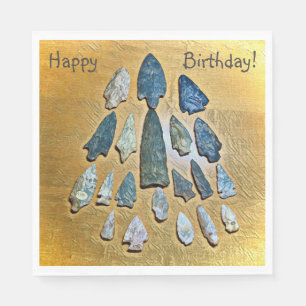 Serviette En Papier Joyeux anniversaire indien Arrowhead
