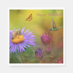 Serviette En Papier Joyeux Anniversaire Jardin de Rêve