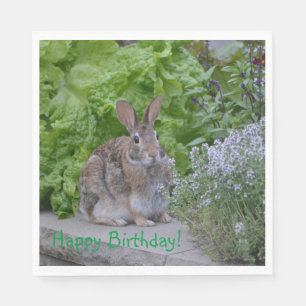 Serviette En Papier Joyeux anniversaire Mama Bunny