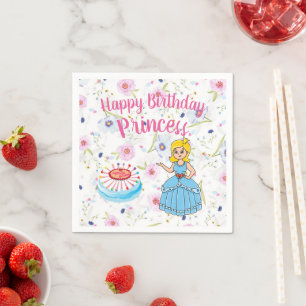 Serviette En Papier Joyeux Anniversaire Princess Paper Napkin