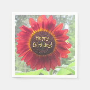 Serviette En Papier Joyeux anniversaire Rusty Sunflower