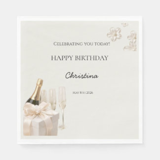 Serviette En Papier Joyeux anniversaire Serviettes