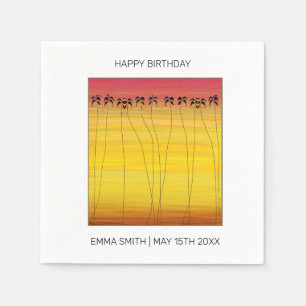 Serviette En Papier Joyeux Anniversaire, Sommeil Tropical