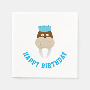 Serviette En Papier Joyeux anniversaire Walrus