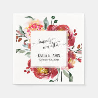 Joyeux Après, Bouquet Fleur Aquarelle Rouge