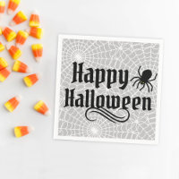 Joyeux Araignée noire gris d'Halloween