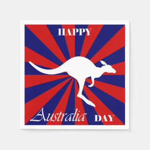 Serviette En Papier Joyeux Australia Day Australian Kangaroo