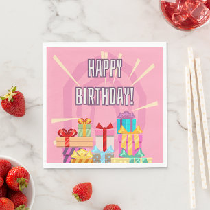 Serviette En Papier Joyeux Cadeaux d'anniversaire serviettes