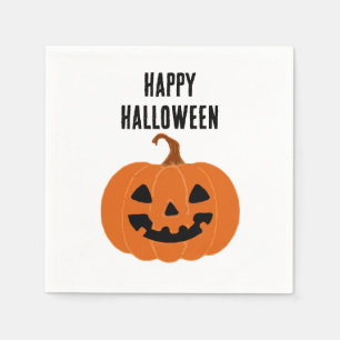 Serviette En Papier Joyeux Citrouille d'Halloween Jackolantern