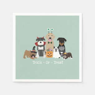 Serviette En Papier Joyeux Costumes Éffrayants Pour Animaux De Compagn