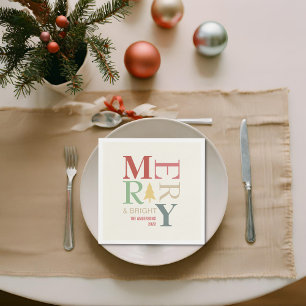 Serviette En Papier Joyeux Et Minimaliste Moderne Et Moderne