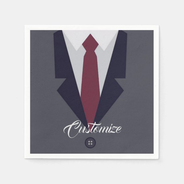 Serviette En Papier Joyeux Fête des pères habillées papier serviettes (Devant)