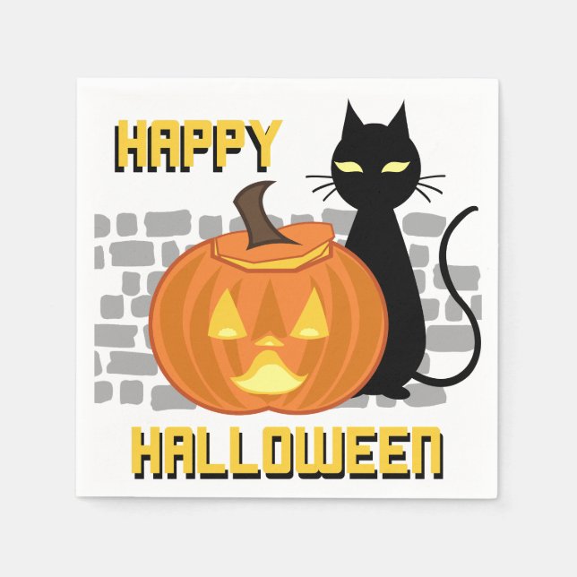 Serviette En Papier Joyeux Halloween (Devant)