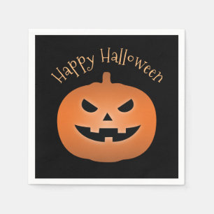 Serviette En Papier Joyeux Halloween Haunted Jack-o'-lantern Citrouill