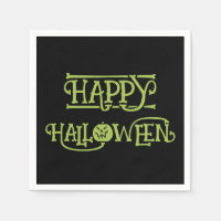 Joyeux Halloween | Lettres noires et vertes effray
