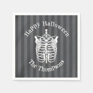 Serviette En Papier Joyeux Halloween Mignon Squelette Effrayant Épouva