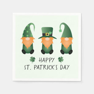 Serviette En Papier Joyeux Jour de la Saint Patrick Gnomes Green Orang
