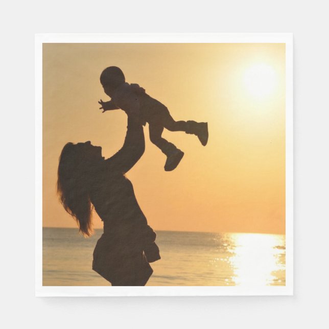 SERVIETTE EN PAPIER JOYEUX JOUR DE MÈRE (Devant)