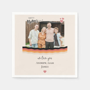 Serviette En Papier Joyeux jour de mère nous t'aimons