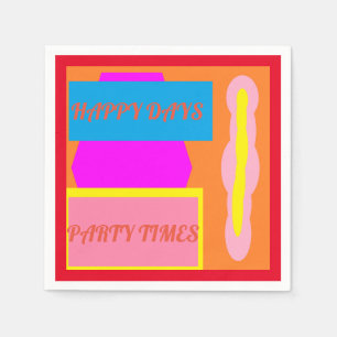 Serviette En Papier Joyeux jour fêtes heure mixte logo