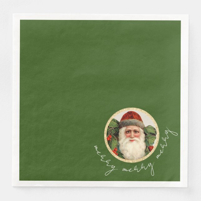 Serviette En Papier Joyeux ! Joyeux ! Joyeux ! Serviette de table (Devant)