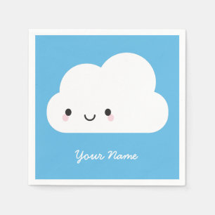 Serviette En Papier Joyeux Kawaii Cloud