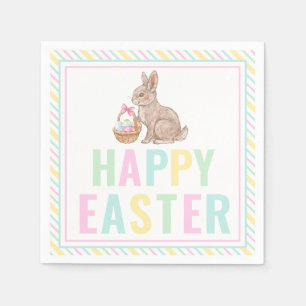 Serviette En Papier Joyeux Lapin de Pâques