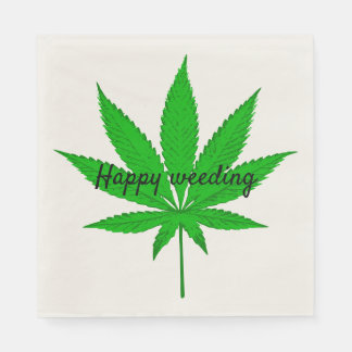 Serviette En Papier Joyeux Mariage de mauvaises herbes serviettes
