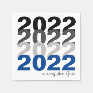 Serviette En Papier Joyeux New Year Typographie Papier Napkin