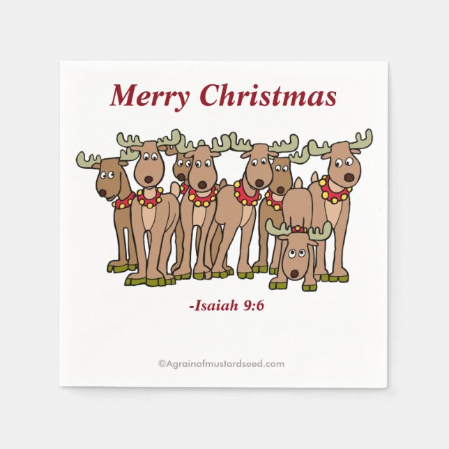 Serviette En Papier Joyeux Noël (Devant)