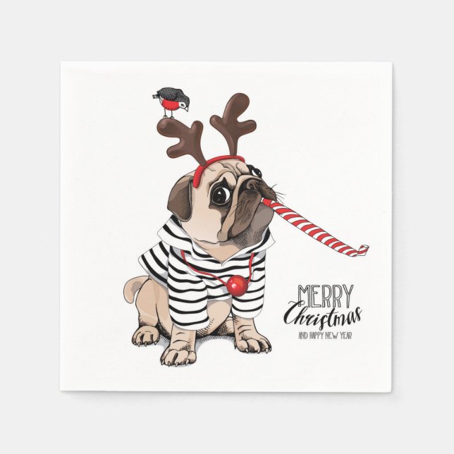 Serviette En Papier Joyeux Noël | Carlin Reinder (Devant)