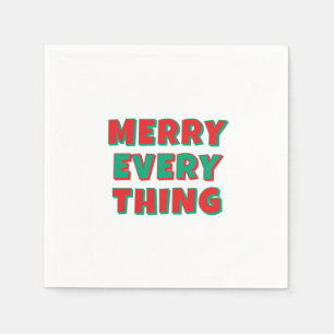 Serviette En Papier Joyeux Noël Classique Unique Minimaliste Simple