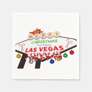 Serviette En Papier Joyeux Noël de Las Vegas Papier Napkin