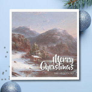 Serviette En Papier Joyeux Noël festif Gignoux d'hiver