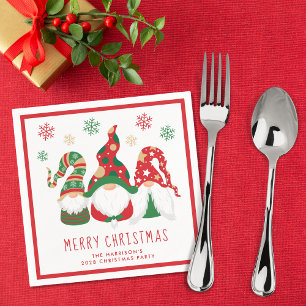 Serviette En Papier Joyeux Noël Gnomes