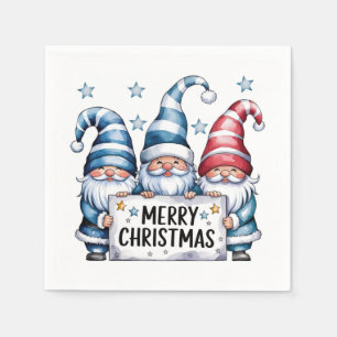 Serviette En Papier Joyeux Noël Gnomes