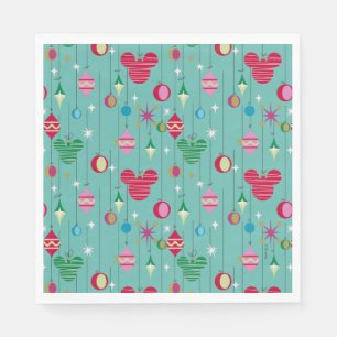 Serviette En Papier Joyeux Noël   Mickey Retro