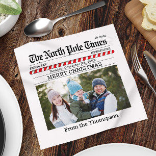 Serviette En Papier Joyeux Noël Photo Fête Fête Whimsical News
