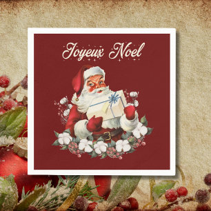 Serviette En Papier Joyeux Noel Rouge