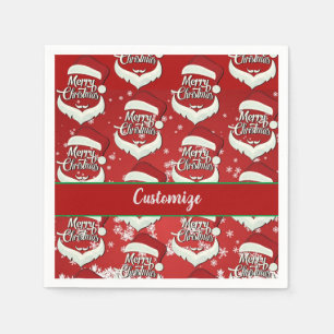 Serviette En Papier Joyeux Noël Santa Hat