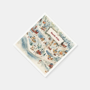 Serviette En Papier Joyeux Noël vintage