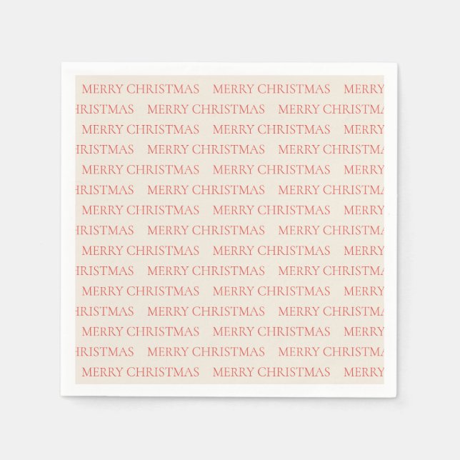 Serviette En Papier Joyeux Noël vintage (Devant)